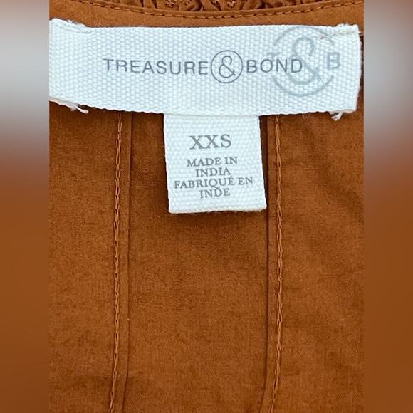 New ~ TREASURE & BOND ~ Delicate Fall Blouse  XXS 100% Cotton - Picture 4 of 7